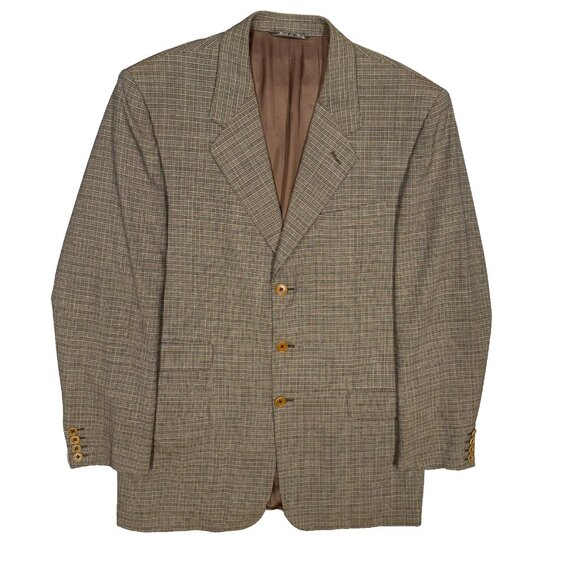 Barneys New York Redaelli Hopsack Blazer Loro Piana 110s Sport Coat Italy 42 L - Picture 1 of 10